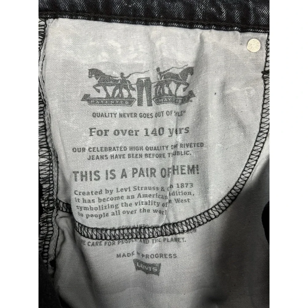 LEVI'S 511 Jean Men 34x32 Black Wash Slim Fit Supernova-Stretch Tapered Preppy